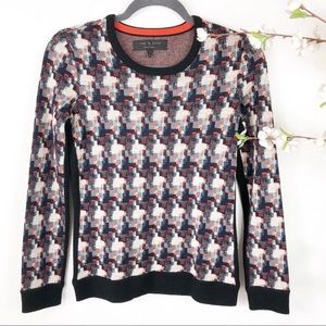 Rag & Bone Geometric Print Pullover Sweater Jumper